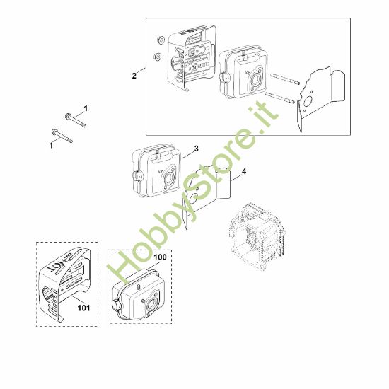 Picture of F - Scarico XT-800 (XT800-0036)